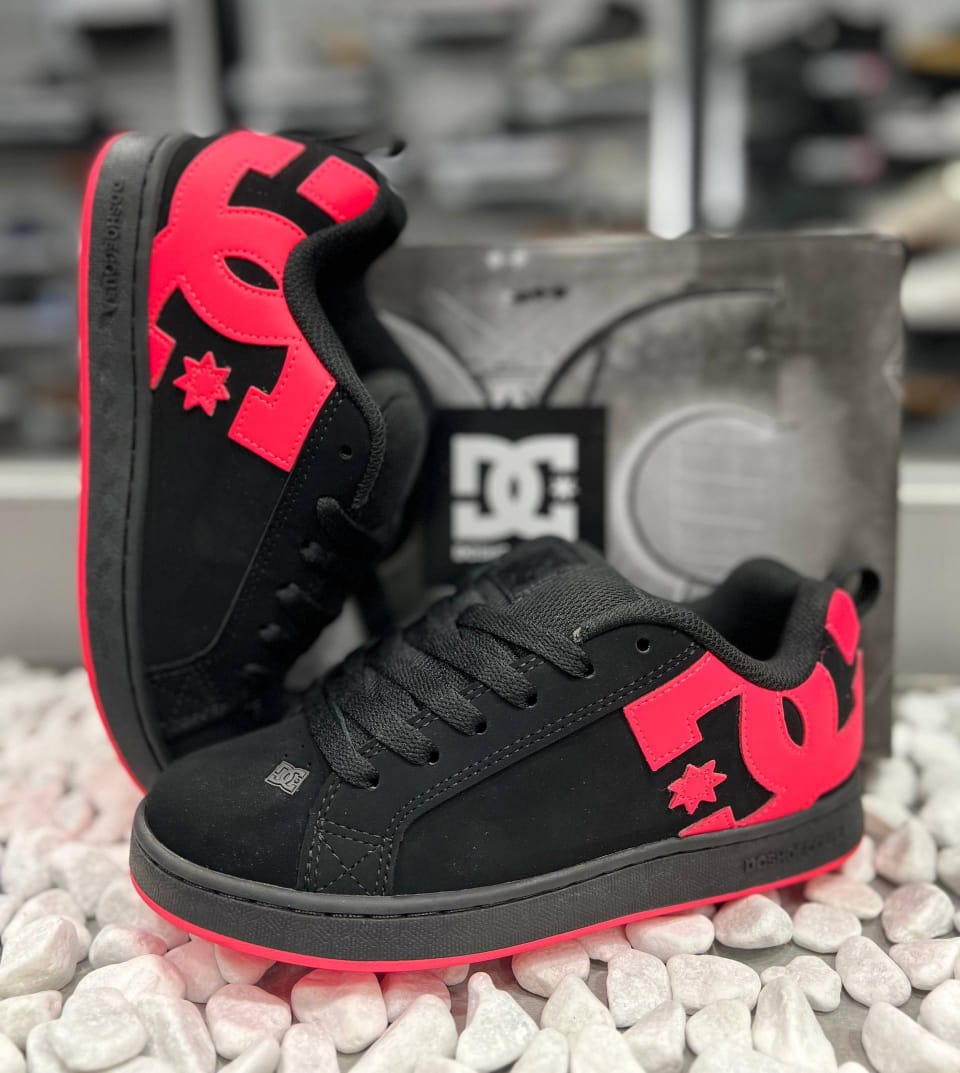 ZAPATOS DC SHOES KID'S MODELO COURT GRAFFIK BHP BLK PINK
