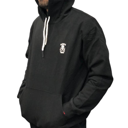 Hoodie Negro C1rca Modelo Calavera Blanca