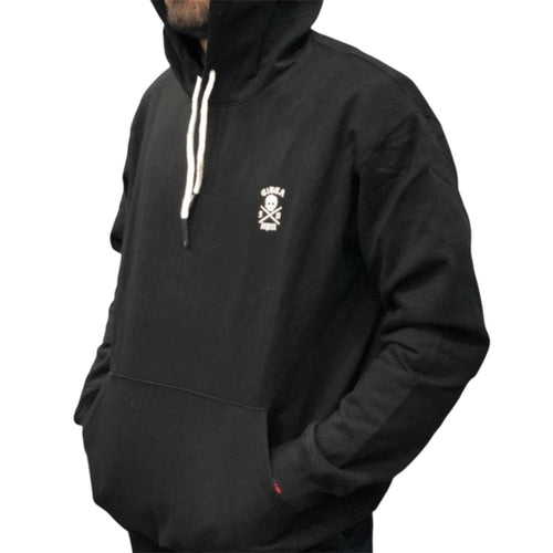 Hoodie Negro C1rca Modelo Calavera Blanca