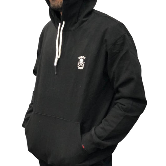 Hoodie Negro C1rca Modelo Calavera Blanca