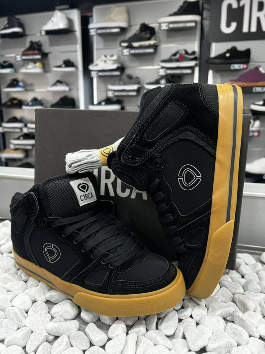 ZAPATOS MARCA C1RCA MODELO 99 VULC HI. COLOR BLK-GUM