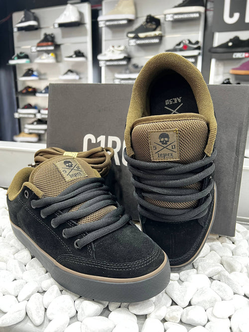 ZAPATOS MARCA C1RCA MODELO AL 50 LOPEZ COLOR BLK-CHOCOLATE