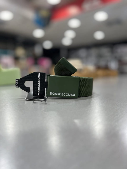 CORREA DE LONA  WEB BELT 3 AJUSTABLE  COLOR VERDE DC SHOES