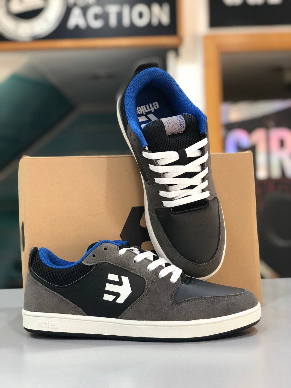 Zapatos Etnies Modelo Verano GRY BLK WHT