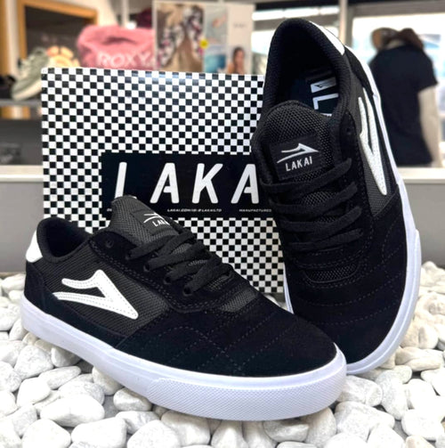 ZAPATO LAKAI MODELO CAMBRIDGE KID'S BLK/WHT