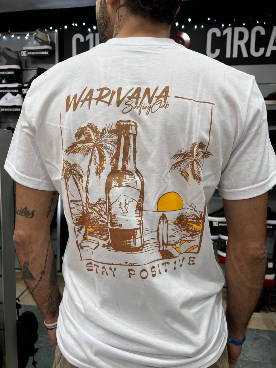 FRANELA WARIVANA MODELO STAY POSITIVE BLANCO